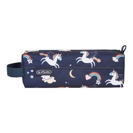 Herlitz Quattro Dreamy Unicorn Soft pencil case Polyester Multicolour, Navy