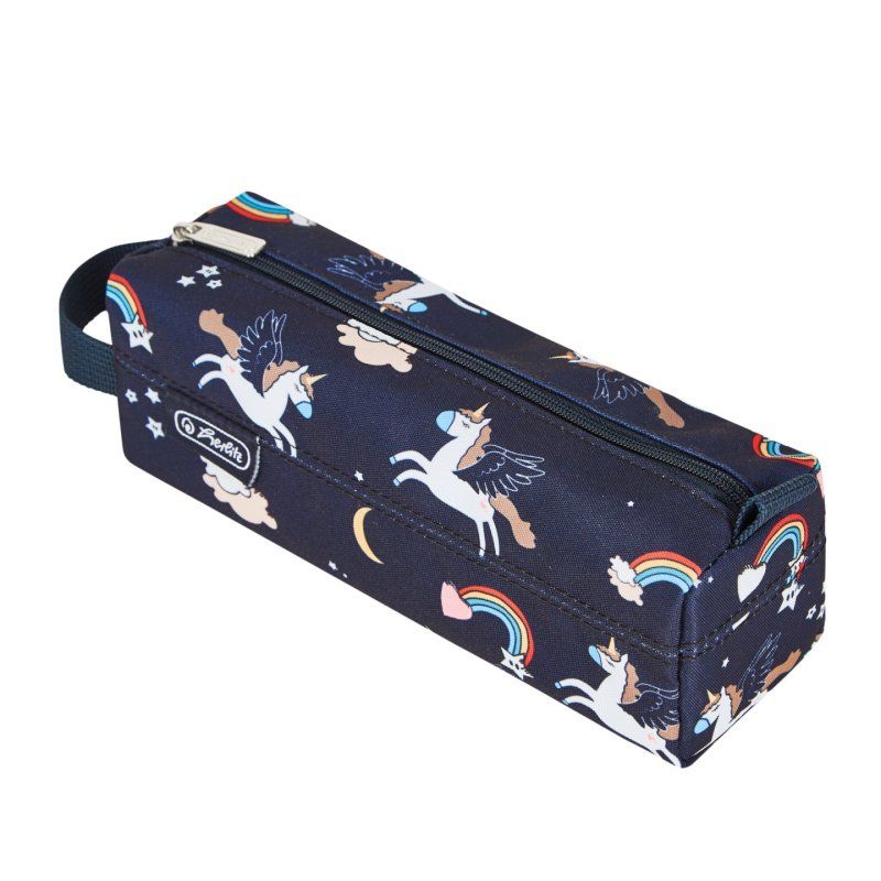 Herlitz Quattro Dreamy Unicorn Trousse à crayons Polyester Multicolore, Marine