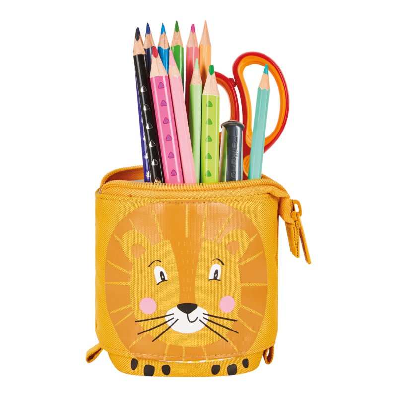 Herlitz Lion Soft pencil case Polyester Orange, Yellow