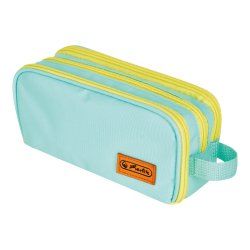 Herlitz Neon Soft pencil case Polyester Mint colour, Yellow