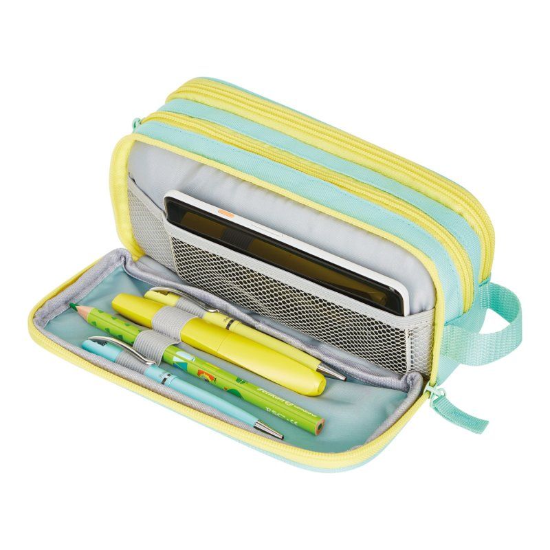 Herlitz Neon Trousse à crayons Polyester Couleur menthe, Jaune
