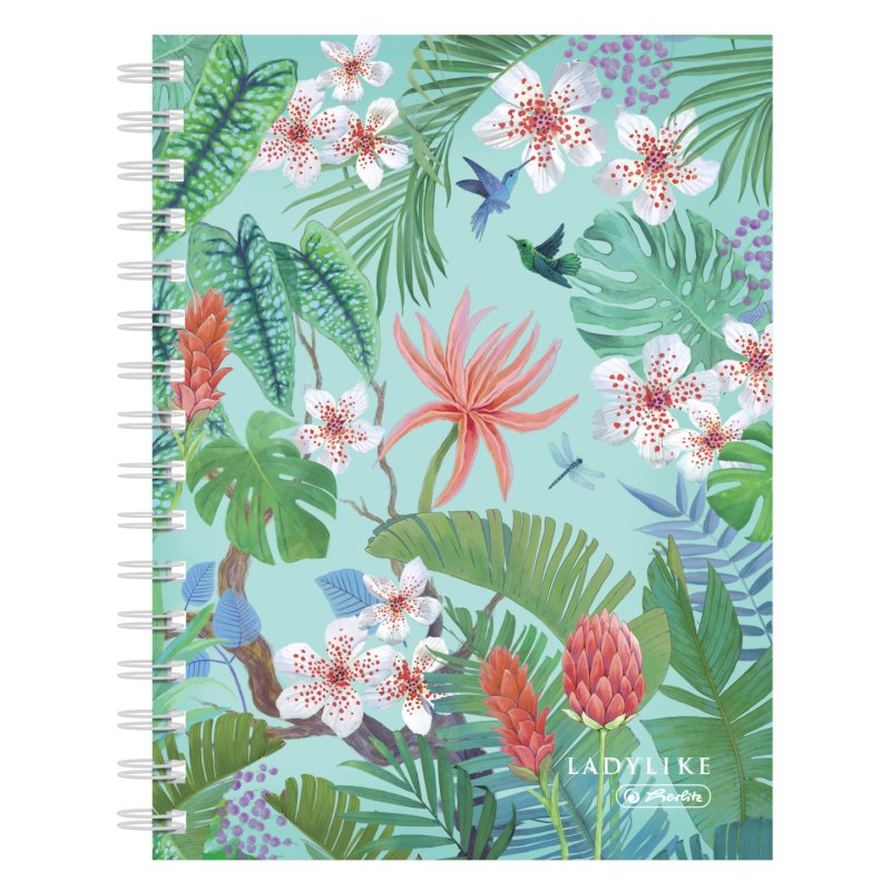 Herlitz Ladylike Jungle writing notebook A5 100 sheets Green, Multicolour