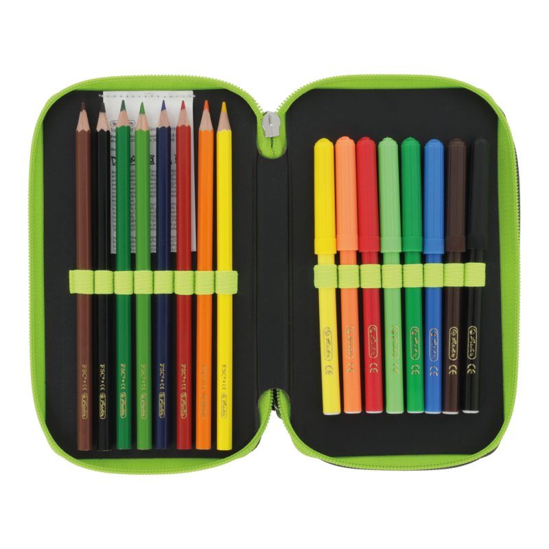 herlitz Etui scolaire double "Wild Life", 23 pièces