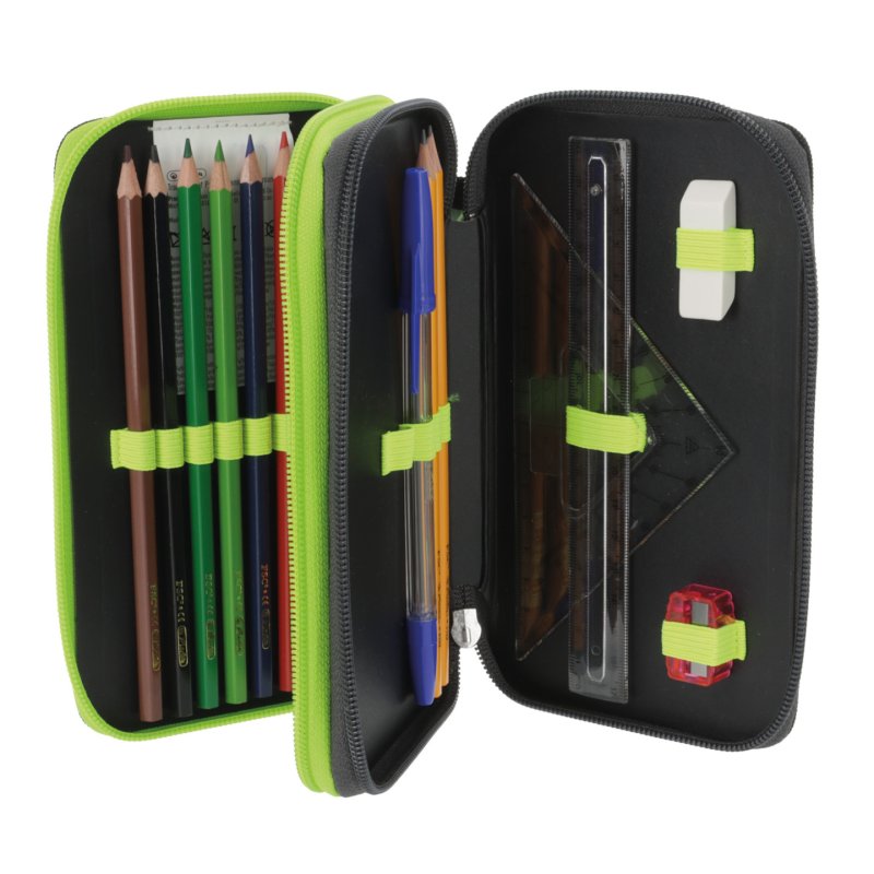 herlitz Etui scolaire double "Wild Life", 23 pièces