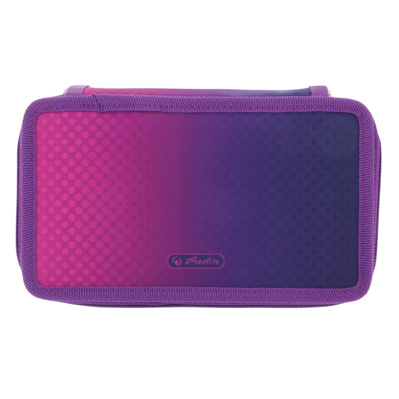 herlitz Etui scolaire TriCase "Dip Dye Pink", 31 pièces
