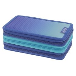 herlitz Etui scolaire TriCase "Dip Dye Blue", 31 pièces