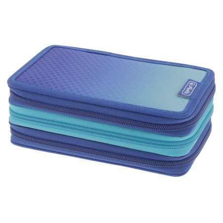 herlitz Etui scolaire TriCase "Dip Dye Blue", 31 pièces
