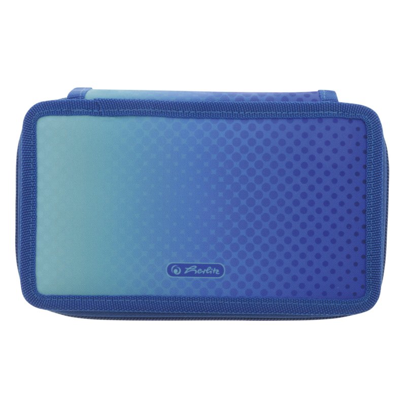 herlitz Etui scolaire TriCase "Dip Dye Blue", 31 pièces