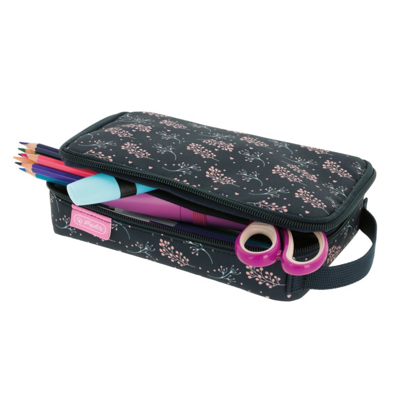 Herlitz 2 Go Trousse à crayons Polyester Marine, Rose