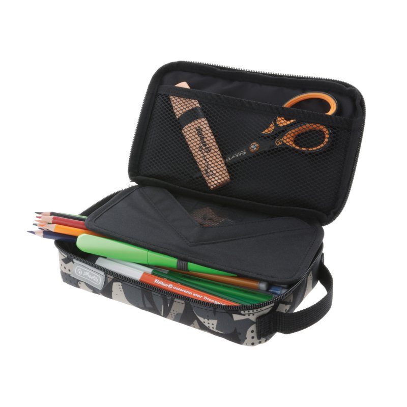 Herlitz 2 Go Trousse à crayons Polyester Gris