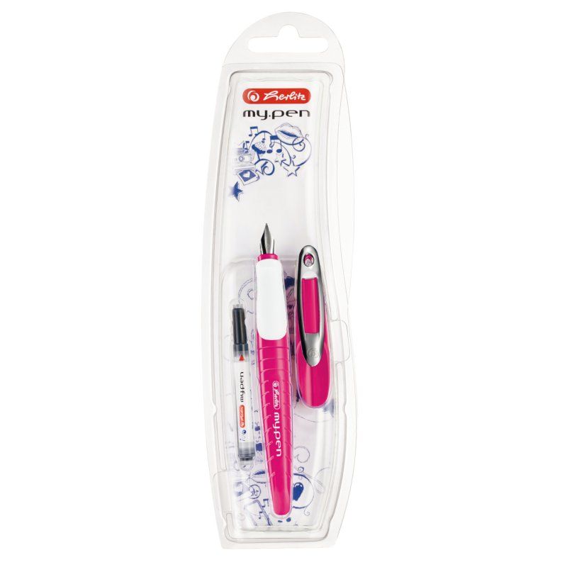 Herlitz my.pen stylo-plume Système de remplissage cartouche Rose, Blanc 1 pièce(s)