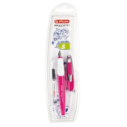 Herlitz my.pen fountain pen Cartridge filling system Pink, White 1 pc(s)