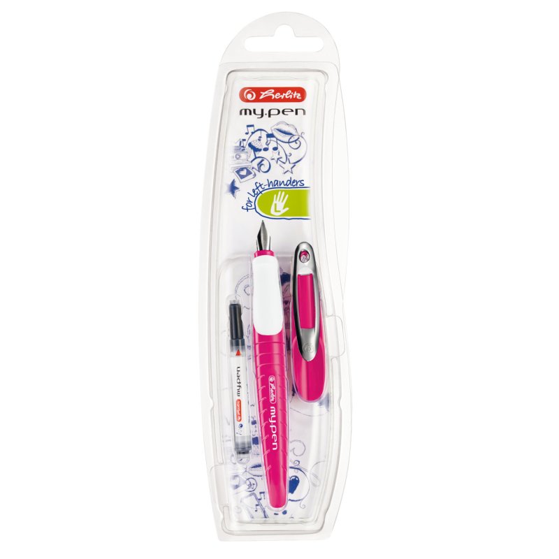 Herlitz my.pen stylo-plume Système de remplissage cartouche Rose, Blanc 1 pièce(s)