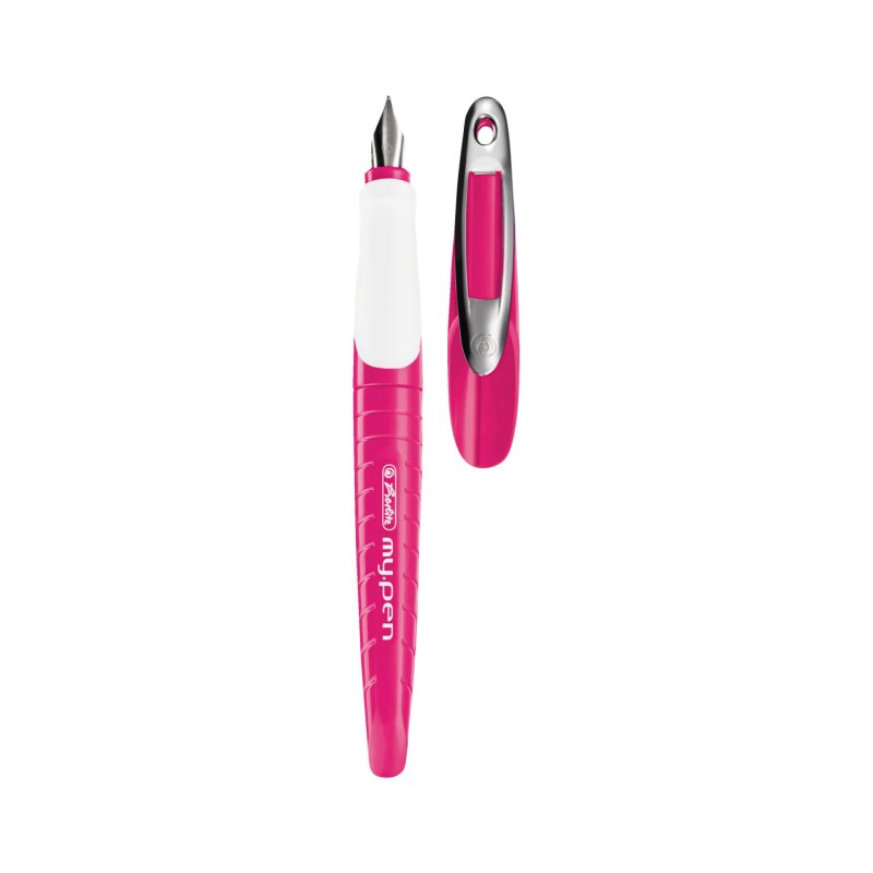Herlitz my.pen fountain pen Cartridge filling system Pink, White 1 pc(s)