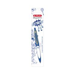 Herlitz my.pen Blue Clip-on retractable ballpoint pen 1 pc(s)