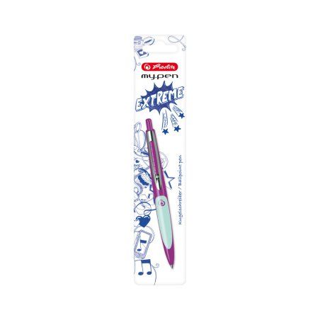 Herlitz my.pen Bleu Stylo à bille rétractable avec clip 1 pièce(s)
