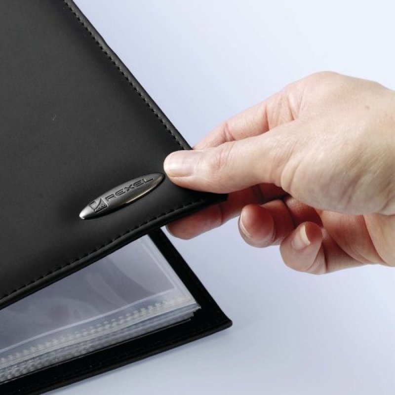 Rexel Soft Touch Smooth A4 Display Book 24 Pocket Black