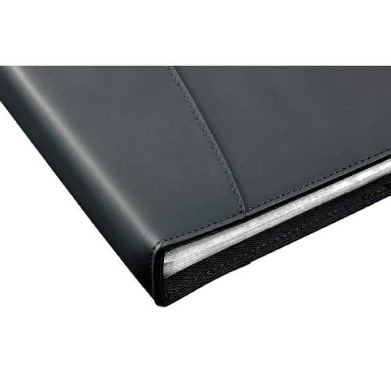 Rexel Livret prés. Soft Touch aspect cuir A4 24 poches, noir