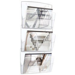 CEP Lot de 3 corbeilles murales, A4, 1 compartiment