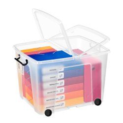 Strata HW676 Boîte de rangement Rectangulaire Polypropylène (PP) Noir, Transparent