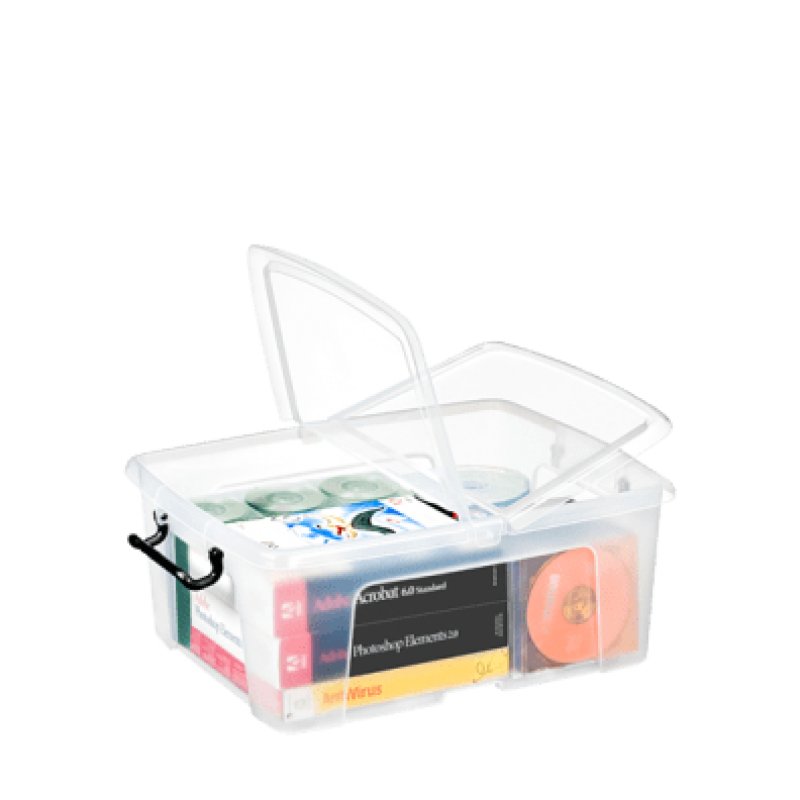 Strata HW673 Boîte de rangement Rectangulaire Polypropylène (PP) Transparent