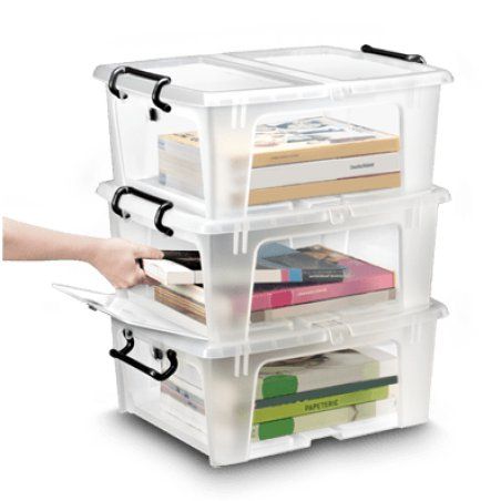 Strata HW695 Storage box Rectangular Polypropylene (PP) Black, Transparent
