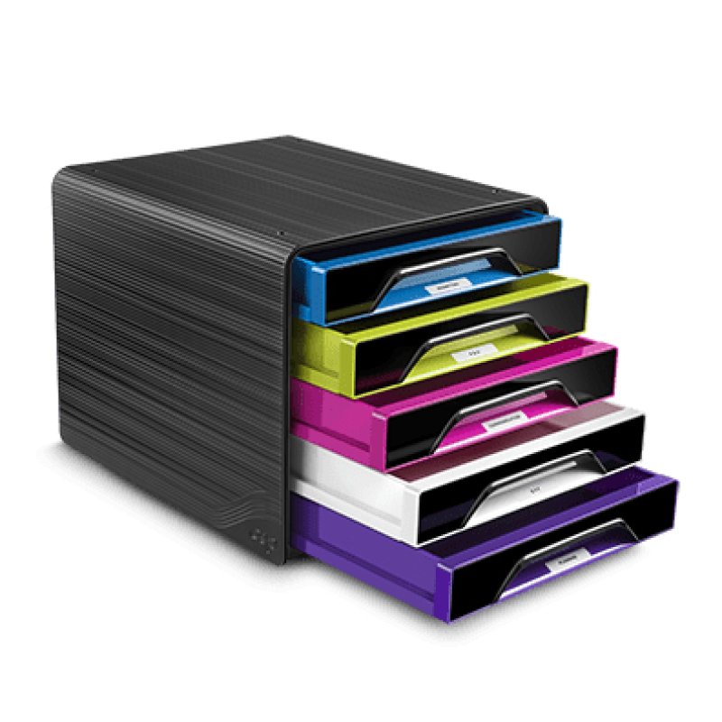 CEP Module de classement Smoove GLOSS, 5 tiroirs, noir /