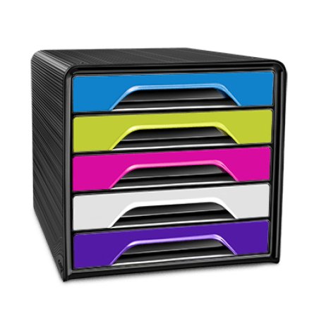 CEP 1071110381 unité de tiroir de bureau Noir, Mulicolour Polystyrène