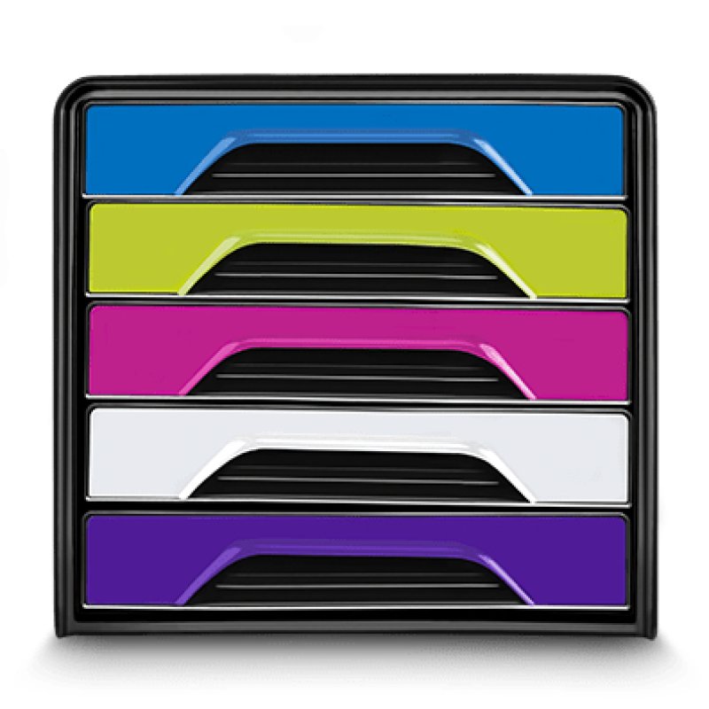 CEP Module de classement Smoove GLOSS, 5 tiroirs, blanc /