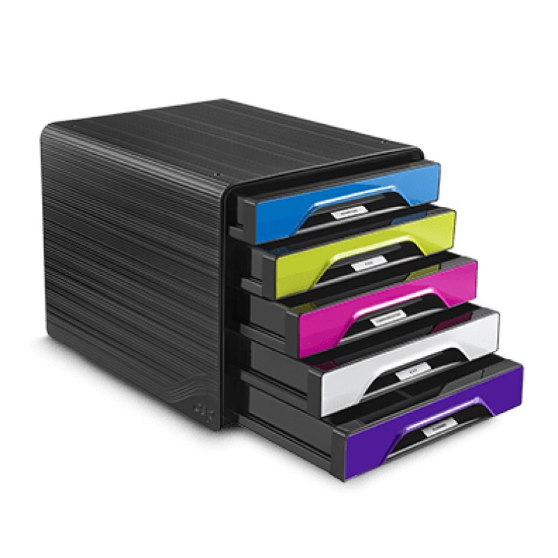 CEP 1071110381 unité de tiroir de bureau Noir, Mulicolour Polystyrène