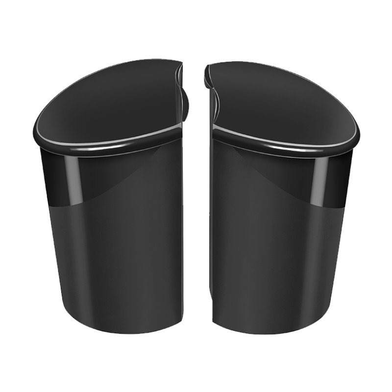 CEP 1003200161 poubelle 15 L Ovale Polypropylène (PP) Noir
