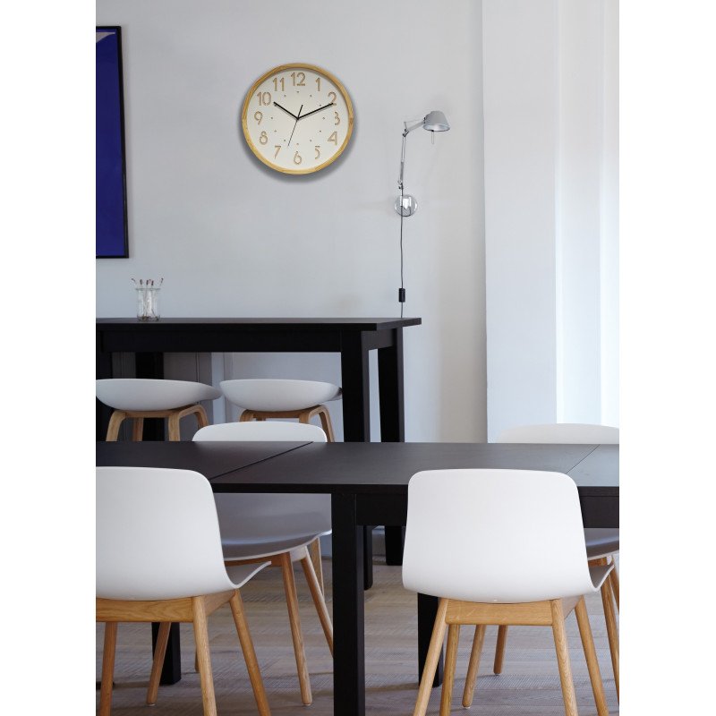 CEP Orium Horloge murale à quartz à cadran bois "OSLO"