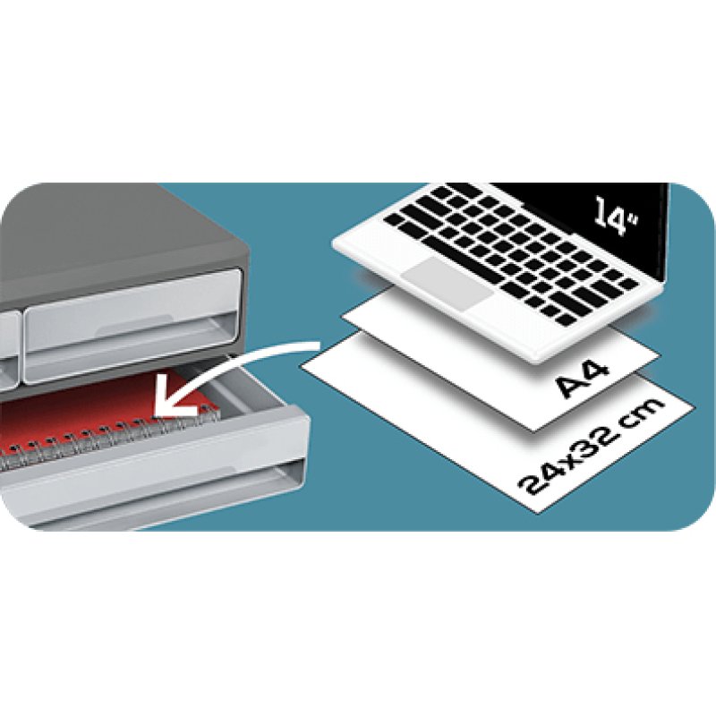 CEP 1090216361 office drawer unit Grey Polystyrene