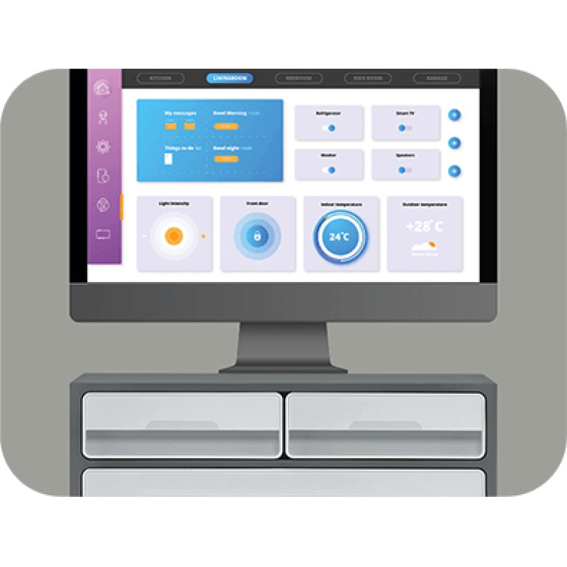 CEP 1090216361 unité de tiroir de bureau Gris Polystyrène