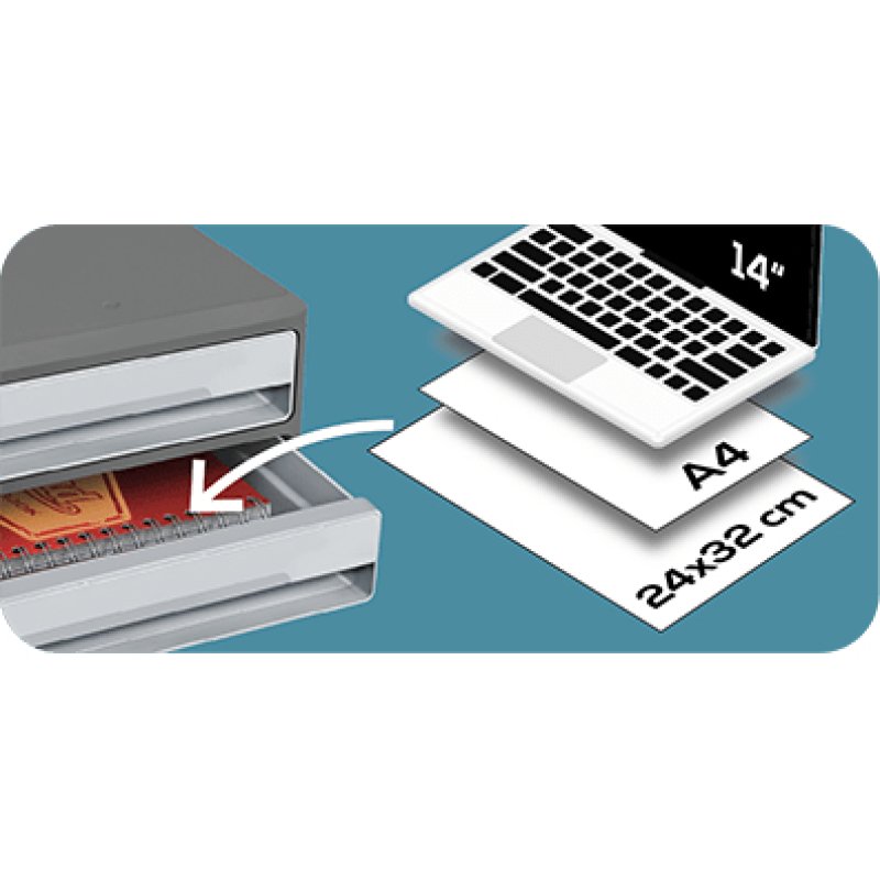 CEP Module de rangement MoovUp, 2 tiroirs, gris
