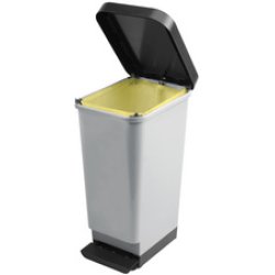 CEP Poubelle à pédale ROSSIGNOL, 45 litres, motif carbone