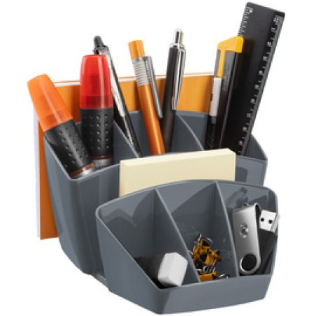 CEP Multipot à crayons CepPro, 8 compartiments, gris