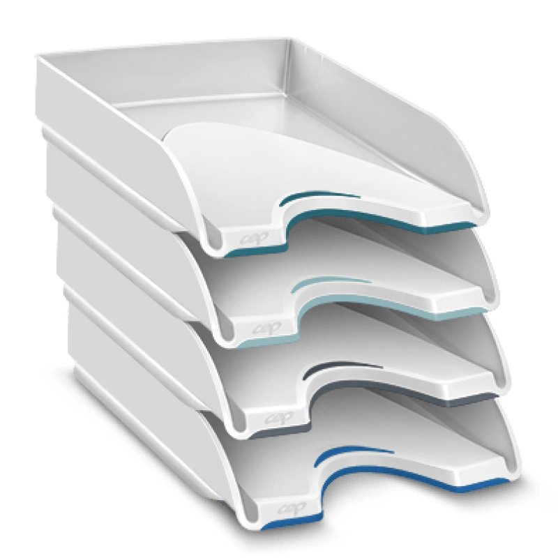 CEP 1042000511 bac de rangement de bureau Polystyrène Couleurs assorties, Blanc