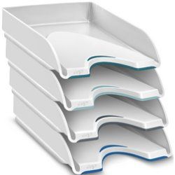 CEP Corbeille à courrier Nuance, format A4, pack de 4, gris