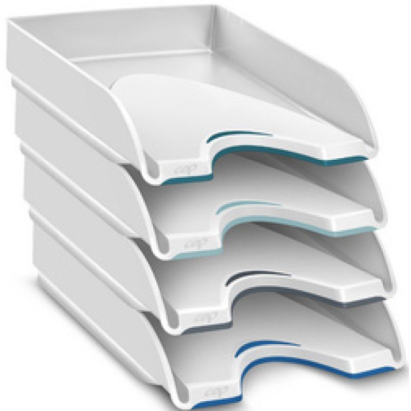 CEP Corbeille à courrier Nuance, format A4, pack de 4, gris