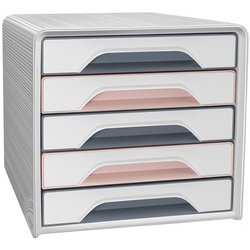 CEP Bloc de classement Smoove mineral, 5 tiroirs,rose poudré