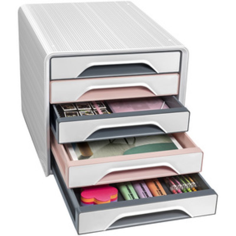 CEP Bloc de classement Smoove mineral, 5 tiroirs,rose poudré