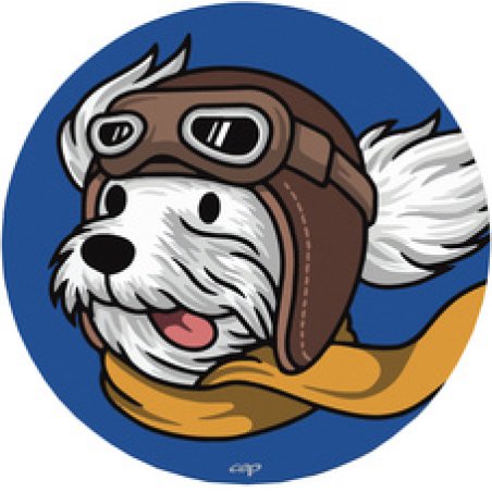 CEP Tapis de souris KIDS "Chien aviateur", rond