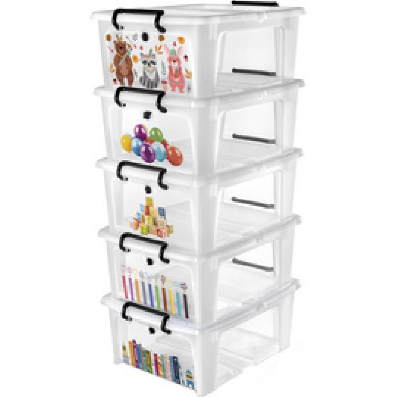 CEP Boîte de rangement KIDS, 20 litres, set de 5