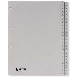 Rexel PP Dividers, grey, numerical