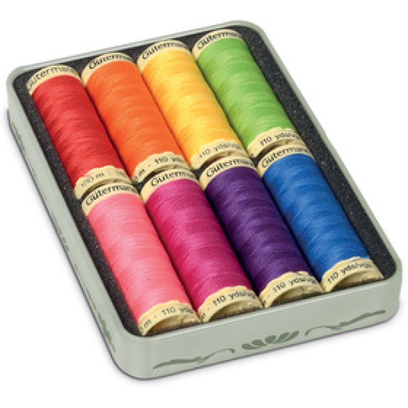 Gütermann Set de fils à coudre "Couleurs vives", 8 bobines