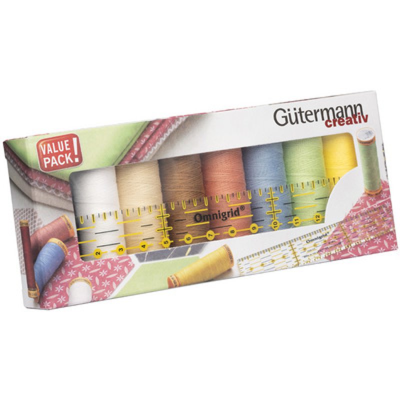 Gütermann Set de fils de couture, 8 bobines règle