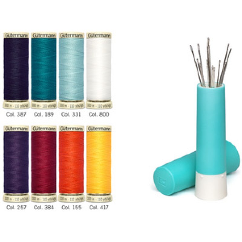 Gütermann Kit de fil à coudre avec distributeur d'aiguilles