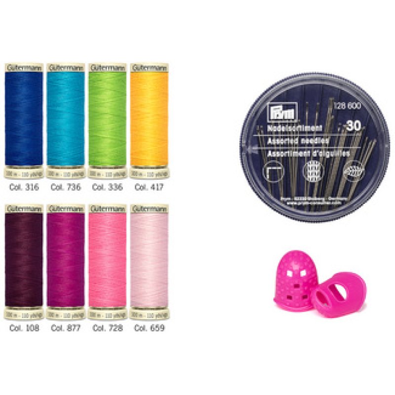 Gütermann Kit de fil à coudre avec aiguilles & tire-aiguille