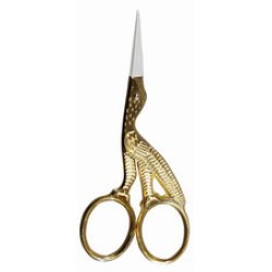 KLEIBER Ciseaux en forme de cigogne, longueur: 115 mm, dorés